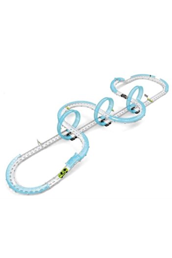OEM Luminescent Car Track with Loop, 69 Pieces and 2 Included Cars, Size 106x59x26 CM