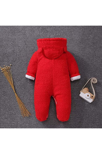 Superbaby Red plush jumpsuit - Teddy