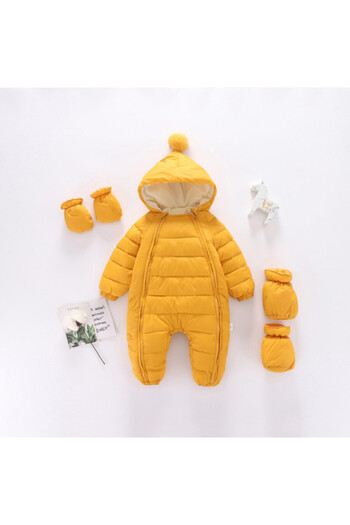Superbaby Mustard yellow jumpsuit made of felt for children