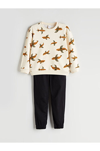 LC Waikiki Printed Boys' Sweatshirt and Pants