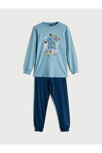 LC Waikiki Crew Neck Printed Boys' Pajamas