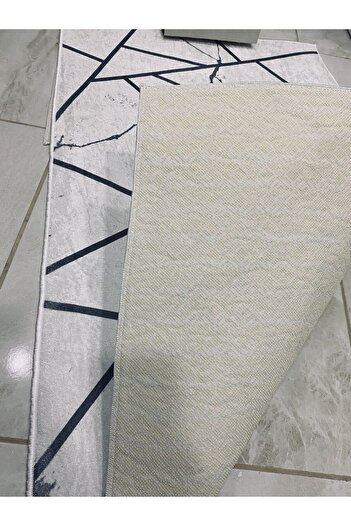 Home Water Repellent 2-Piece Bathroom Mat Set with Non-Slip Base, Stain-Resistant, Machine Washable, Gray Cream