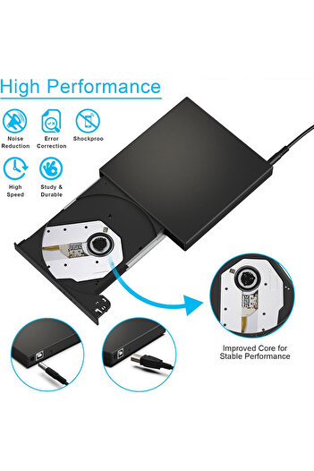 Choice1 Not Recorded External CD-RW Drive / Writer Player External CD DVD Drive DVD-RW Burner Read USB 2.0 S