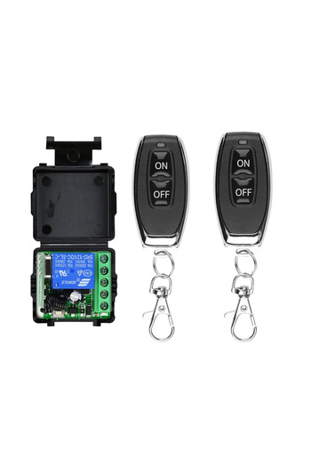Choice 1Receiver 2Remote 433Mhz Remote Control Wireless Switch DC 12V 1CH RF 10A Relay Receiver and 2CH Tra