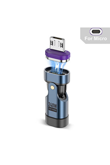 Choice micro USLION 240W Type C Adapter USB-C to Type-C Fast Charging Cable Magnetic USB C Female Converter