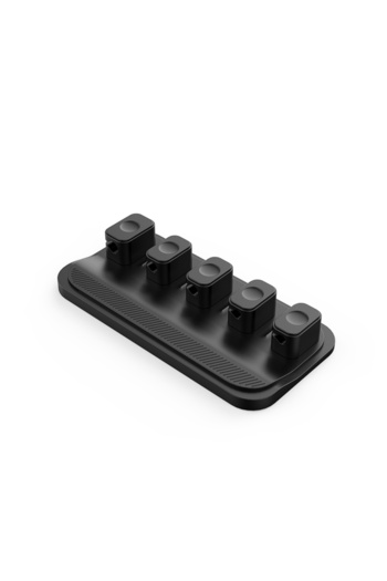 Choice black Car mounted magnetic cable management, silicone cable clamp, desktop multi-purpose wire holder