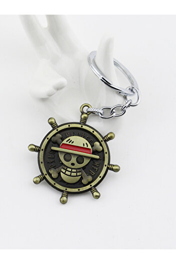 Choice1 K719-bronze Anime One Piece Metal Keychain Accessories Anime Luffy Ace Law Devil Fruit Keyring Penda