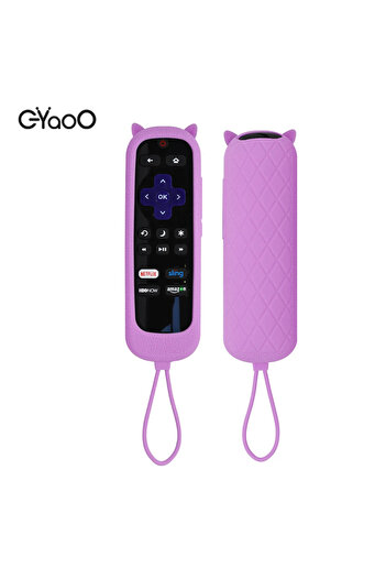 Choice Purple Remote Case for Roku Cover for TCL Roku TV Steaming Stick Silicone Protective Controller Univ