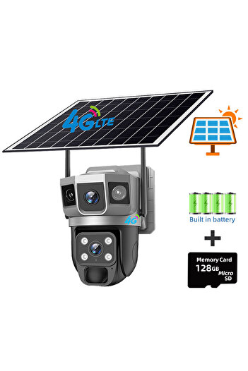 Choice 128G 4G Camera 12MP Dual Lens Solar 4G WiFi Camera Wireless Battery Low Powered IP Camara PIR Motion