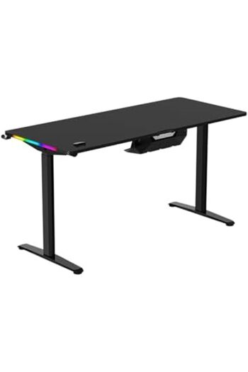 sharpdo Standalone Electric Adjustable Desk, Comfortable L-Shaped Desk with Single Motor, Large Computer Des