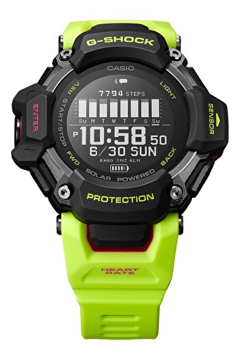 Casio Mens Watch GBD-H2000-1A9ER, Quartz, 53mm, 20ATM