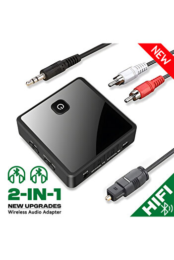 Choice Black Low Latency Bluetooth Audio Transmitter Receiver 3.5mm AUX Jack Optical SPDIF Hifi Wireless Au
