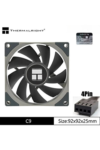 Choice مروحة هيكل TL-C9 Thermalright TL-C9 مقاس 92 مم، سرعة 2000، 4 سنون، PWM، محمل S-FDB V2 عالي