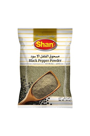 Shan Black Pepper Powder 200 g Pure Fine Ground Spice for Seasoning Cooking and Natural Heat Flavor
