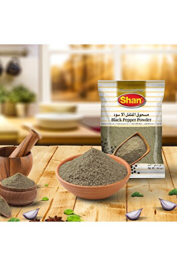 Shan Black Pepper Powder 200 g Pure Fine Ground Spice for Seasoning Cooking and Natural Heat Flavor