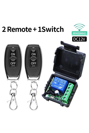 Choice 2 Remote 1 Switch RF 433 Mhz Universal Gate Remote Control Switch DC 12V 10A Relay Receiver Mini Mod