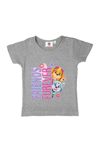 PAW PATROL Girls' t-shirt, gray, 122-128 cm, Paw Patrol, Friends