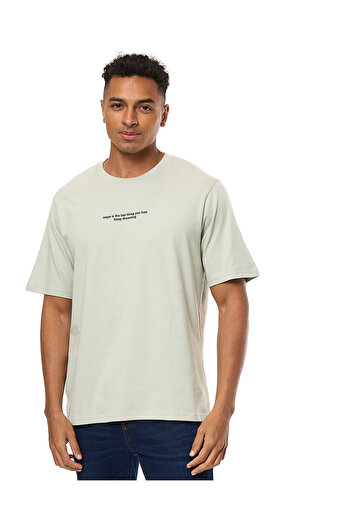 R&B Printed T-Shirt with Crew Neck and Short Sleeves