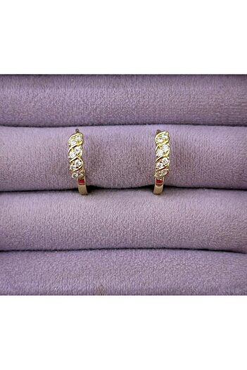 BY YASİN TOPÇU Twisted Stone Steel Earrings