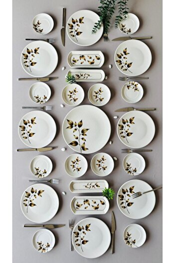 Yiğit Seramik Züccaciye Akasya 8-Person 25-Piece Breakfast Set