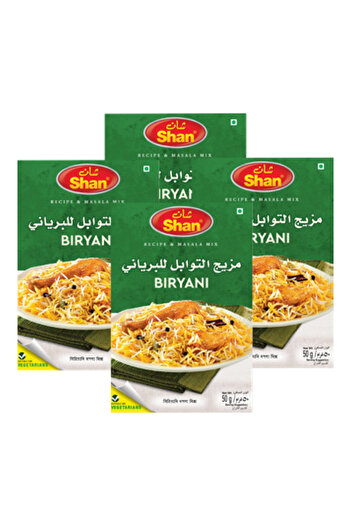 Shan Biryani Masala 4 x 50 gTraditional Spice Mix for Rich, Aromatic & Flavorful Biryani Every Time