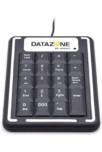 Datazone Numeric USB Keypad, Numerical Mini Keyboard, Black, DZ-GDK001