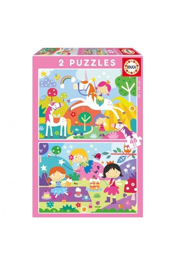 EDUCA Puzzle, Educa, Fantasy Friends 2 in 1, 2 x 48 pieces