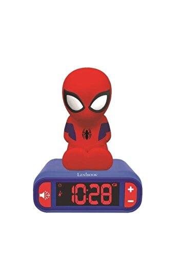 LEXIBOOK Spider-Man Kids Alarm Clock with Night Light