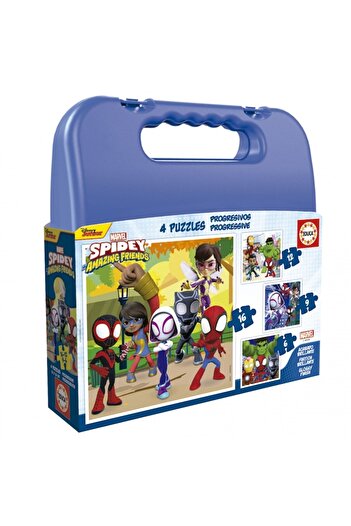 EDUCA Puzzle progresiv, Educa, Spidey si prietenii sai minunati, 6-9-12-16 piese