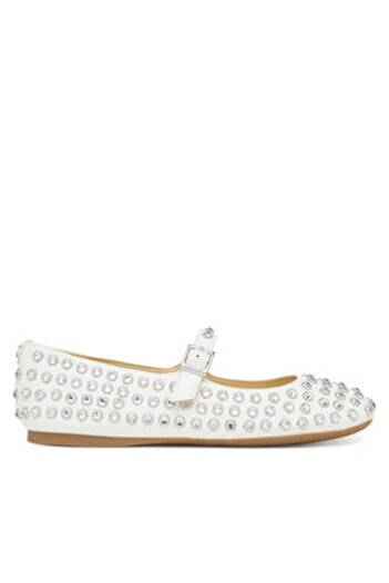 Guess Balerini de damă albi FLTKDLELE02