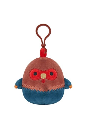 Squishmallows Plush Keychain 9 cm - Reed the Brown-Blue Rooster