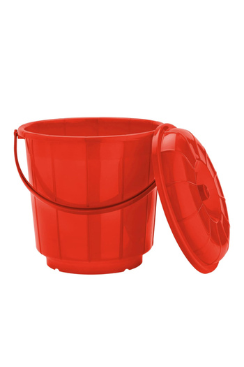 Bisbell Plastic Bucket with Lid 22L Capacity | Heavy-Duty,Storage Container for Home,BB1456