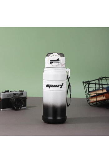 Techsuit Termos sports pentru apa metalic THM9, 680ml, alb