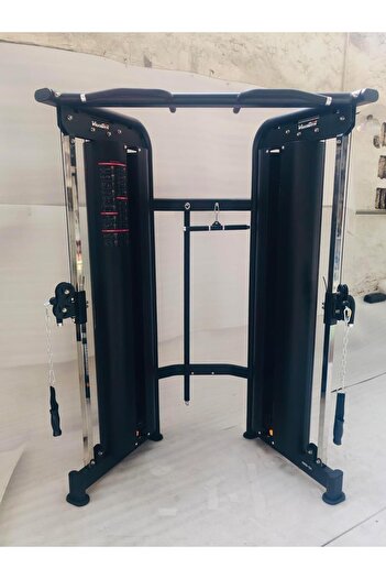 Generic Multi Functional Trainer with Dual Weight Stacks, 140 kg Capacity, 180x100x208 cm, Black