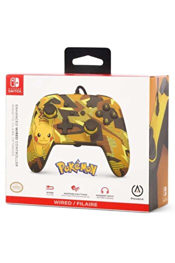 Powera Controller Enhanced Wired Camo Storm Pikachu