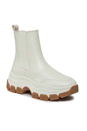Guess Women's Ecru Ankle Boots FL8BEOELE12