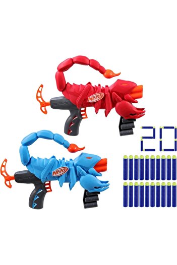 Nerf Set 2 pistols Wild Venom, red and blue, 20 darts, 6+