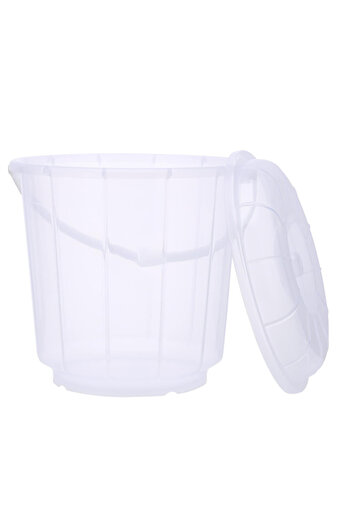 Bisbell Transparent Bucket with Lid 22L Capacity | Heavy-Duty,Storage Container for Home,BB1456