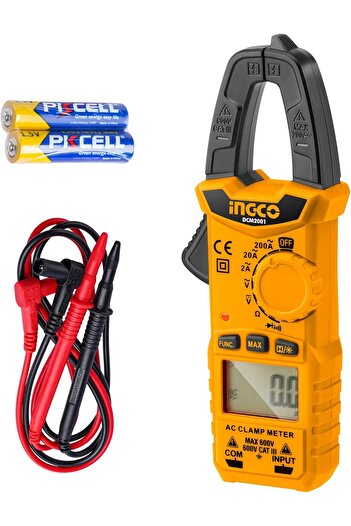 Ingco Digital Multimeter Clamp for AC/DC Current Measurement by INGCO, DCM2001