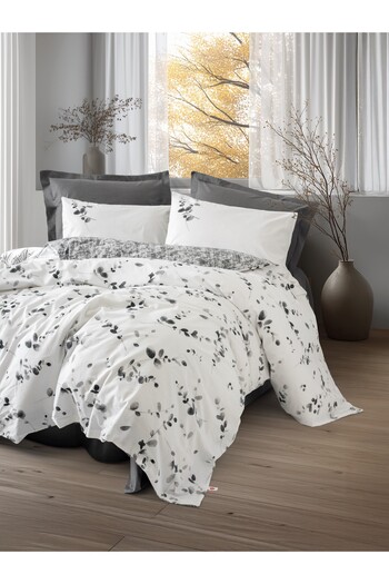Cotton Box Dual Single Duvet Cover Set Elaria Anthracite