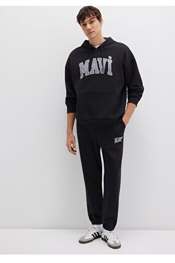 Mavi Oversized (Wide Cut) Sweatshirt with Logo Print