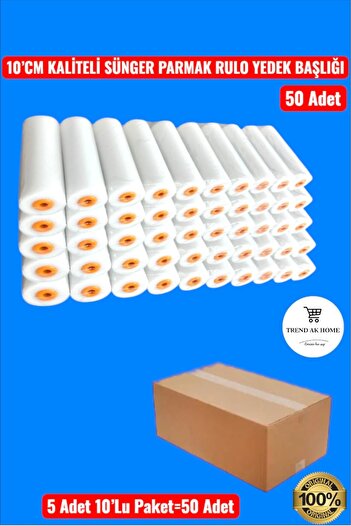 OSKAR FIRÇA 10’cm High Quality Sponge Finger Roller Replacement Head (50 Pcs)