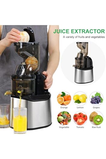 SHEWOW XVersion Juice Extractor 3-in-1 Cold Press Juicer Machine, Stainless Steel Multi-Function Slow Juice