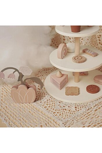 Woody Buddy - Afternoon Tea Snacks Playset - Pink - 19 Pcs