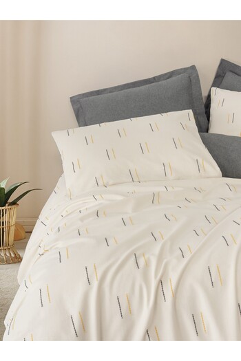 Cotton Box Loopra Double Duvet Cover Set Lura Gray