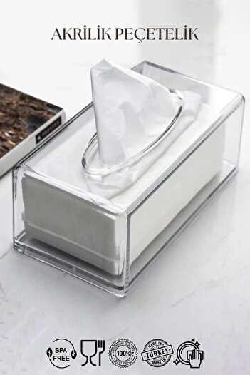 EWs Transparent Acrylic Napkin Holder 12.5X22 cm
