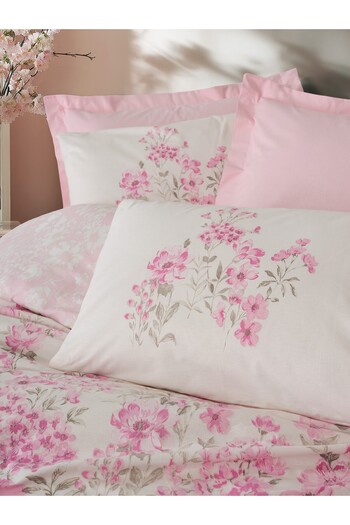 Cotton Box Single Duvet Cover Set Floren Pink