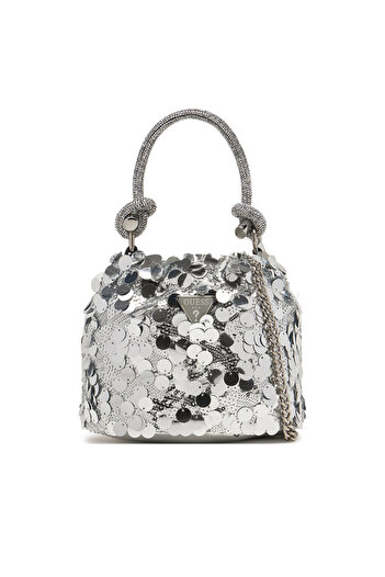 Guess Geantă de mână argintie pentru femei HWEY9538750