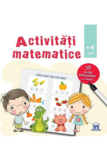 Editura Didactica Publishing House Activitati matematice +4 ani. 38 de fise refolosib