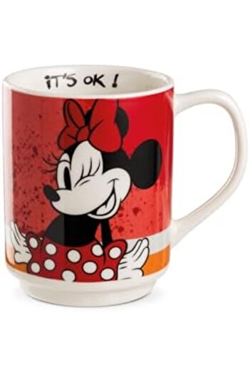 EGAN Minnie Mouse Stackable Mug 350ml – Porcelain Coffee Cup | Minnie I Am Collection | Blue Desig